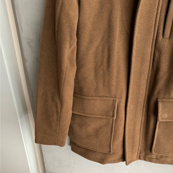 COLE HAAN Wool-Blend Plush Zip Front Car Coat - Picture 8 of 10